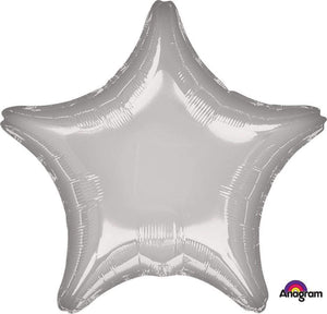 Amscan_OO Balloon - Foil Metallic Silver Star Foil Balloon 45cm Each