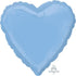 Pastel Blue Heart Foil Balloon 45cm Each