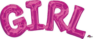 Amscan_OO Balloon - Foil Phrases Girl Pink Foil Balloon 55cm x 25cm Each