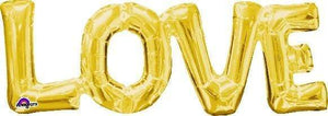 Amscan_OO Balloon - Foil Phrases LOVE Gold Foil Balloon 63cm x 22cm Each