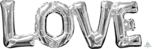 Amscan_OO Balloon - Foil Phrases LOVE Silver Foil Balloon 63cm x 22cm Each