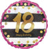 Pink & Gold Milestone 18th Foil Balloon 45cm Each