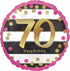Pink & Gold Milestone 70th Foil Balloon 45cm Each