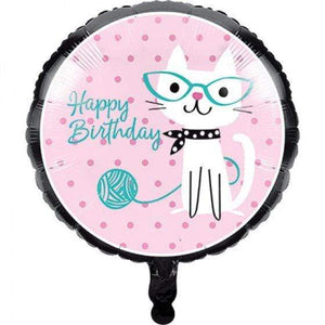 Amscan_OO Balloon - Foil Purrfect Party Happy Birthday Cat Foil Balloon 45cm Each
