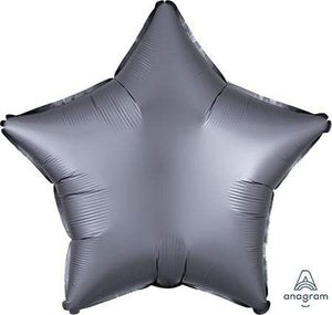 Amscan_OO Balloon - Foil Satin Luxe Graphite Star Foil Balloon 45cm Each