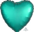 Satin Luxe Jade Heart Foil Balloon 45cm Each