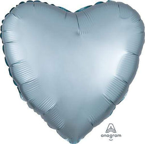 Amscan_OO Balloon - Foil Satin Luxe Pastel Blue Heart Foil Balloon 45cm Each