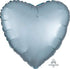 Satin Luxe Pastel Blue Heart Foil Balloon 45cm Each