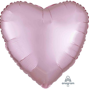 Amscan_OO Balloon - Foil Satin Luxe Pastel Pink Heart Foil Balloon 45cm Each