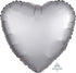 Satin Luxe Platinum Heart Foil Balloon 45cm Each
