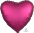 Satin Luxe Pomegranate Heart Foil Balloon 45cm Each