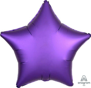 Amscan_OO Balloon - Foil Satin Luxe Purple Royale Star Foil Balloon 45cm Each