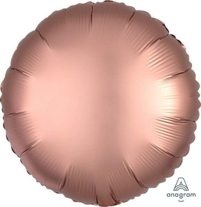Amscan_OO Balloon - Foil Satin Luxe Rose Copper Circle Foil Balloon 45cm Each