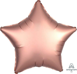 Amscan_OO Balloon - Foil Satin Luxe Rose Copper Star Foil Balloon 45cm Each