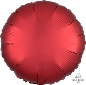 Amscan_OO Balloon - Foil Satin Luxe Sangria Circle Foil Balloon 45cm Each