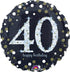 Sparkling Happy 40th Birthday Foil Balloon 45cm Each