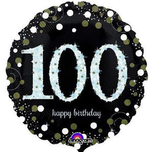Amscan_OO Balloon - Foil Sparkling Happy Birthday 100 Foil Balloon 45cm Each