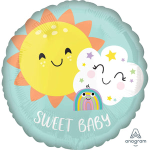Amscan_OO Balloon - Foil Sweet Baby Rainbow Foil Balloon 45cm Each