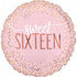 Sweet Sixteen Blush Foil Balloon 45cm Each