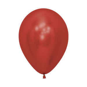 Amscan_OO Balloon - Plain Latex Crystal Reflex Red Latex Balloons 30cm 50pk