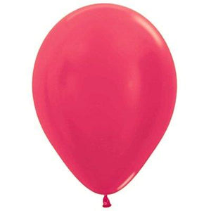 Amscan_OO Balloon - Plain Latex Metallic Fuchsia Latex Balloons 30cm 100pk