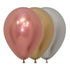 Metallic Reflex Deluxe Assorted Latex Balloons 30cm 12pk