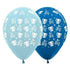1st Birthday Boy Elephants Satin Pearl Blue & Metallic Blue Latex Balloon 30cm 25pk