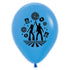 70's Disco Theme Neon Blue Latex Balloons 30cm 6pk