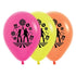 70's Disco Theme Neon Fuchsia, Yellow & Orange Latex Balloons 30cm 25pk