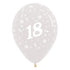 Age 18 Crystal Clear Latex Balloon 30cm 25pk