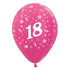 Age 18 Metallic Fuchsia Latex Balloon 30cm 25pk