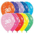 Age 30 Fashion Assorted Latex Balloon 30cm 25pk