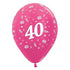 Age 40 Metallic Fuchsia Latex Balloon 30cm 6pk