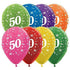 Age 50 Metallic Assorted Latex Balloon 30cm 25pk