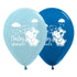 Baby Shower Hippo Satin Pearl Blue & Metallic Blue Latex Balloons 30cm 25pk