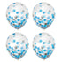 Blue & Silver Confetti Latex Balloon 30cm 6pk