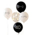 Champagne Noir Black, Nude, Cream & Champagne Gold 40th Birthday Balloons