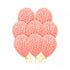 Confetti on Metallic Rose Gold Latex Balloons 30cm 12pk