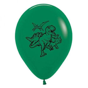 Amscan_OO Balloon - Printed Latex Dino Blast Fashion Forest Green Latex Balloons 30cm 6pk