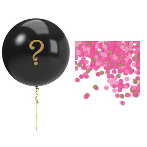 Amscan_OO Balloon - Printed Latex Gender Reveal Pink Balloon Kit Latex Balloon 90cm Each