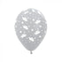 Graduation Hats & Stars Satin Pearl Silver Latex Balloons 30cm 12pk
