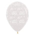 Happy Birthday Stars Crystal Clear Latex Balloon 30cm 25pk