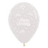 Happy Birthday Twinkling Stars Crystal Clear Latex Balloon 30cm 25pk