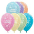 Happy Birthday Twinkling Stars Satin Pearl Assorted Latex Balloon 30cm 25pk