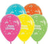 Happy Birthday Twinkling Stars Tropical Assorted Latex Balloon 30cm 25pk