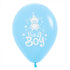 It's A Boy Teddy Fashion Light Blue Latex Balloons 30cm 6pk