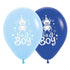 It's A Boy Teddy Fashion Royal Blue & Light Blue Latex Balloons 30cm 25pk