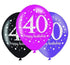 Pink Celebration 40th Latex Balloon 30cm 6pk