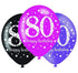Pink Celebration 80th Latex Balloon 30cm 6pk