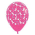 Pink Ribbon Fashion Fuchsia Latex Balloons 30cm 6pk